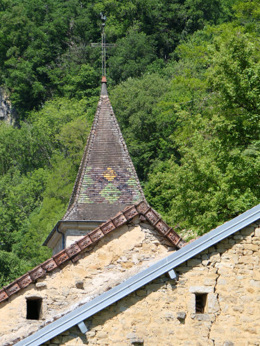 Clocher de l'église de Ladoye-sur-Seille, photo Y. Bessero