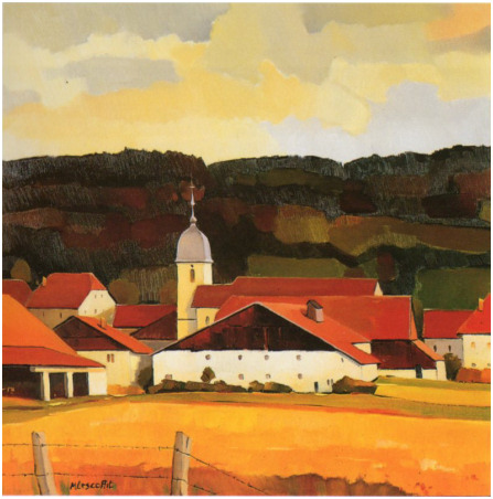 La Chaux de Gilley, tableau de Michel Lescoffit